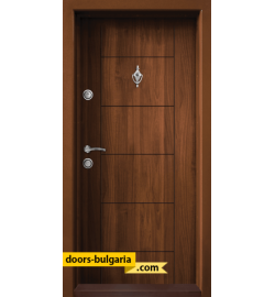 Блиндирана входна врата модел T-102, панел Златен дъб