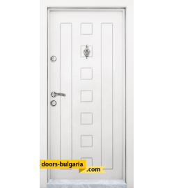 Блиндирана входна врата модел T-712, панел Бял