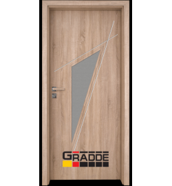 Интериорна врата Gradde Kristall Glas 4.2, Дъб Вераде