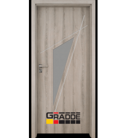 Интериорна врата Gradde Kristall Glas 4.2, Ясен Вералинга
