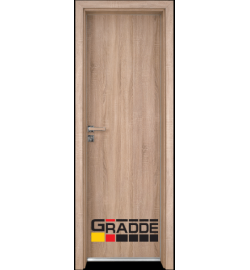 Алуминиева врата за баня - Gradde цвят Дъб Вераде