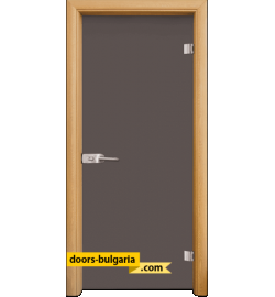 Стъклена интериорна врата, BASIC G 10-1, каса Златен дъб