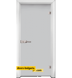 Стъклена интериорна врата, BASIC G 10, каса Бяла
