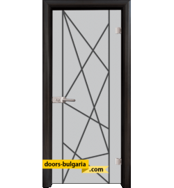 Стъклена интериорна врата, Gravur G 13-5, каса Венге