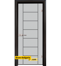 Стъклена интериорна врата, Gravur G 13-6, каса Венге
