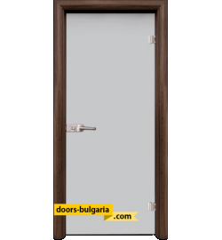 Стъклена интериорна врата, Matt G 11, каса Орех