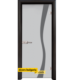 Стъклена интериорна врата, Sand G 14-1, каса Венге