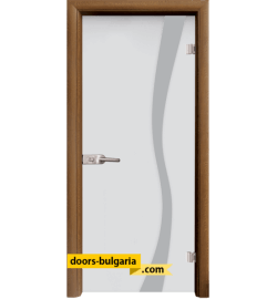 Стъклена интериорна врата, Sand G 14-1, каса Златен дъб