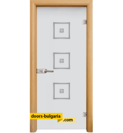 Стъклена интериорна врата, Sand G 14-3, каса Светъл дъб