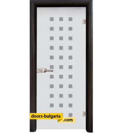 Стъклена интериорна врата, Sand G 14-4, каса Венге