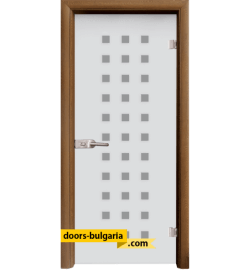 Стъклена интериорна врата, Sand G 14-4, каса Златен дъб