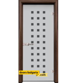 Стъклена интериорна врата, Sand G 14-4, каса Орех