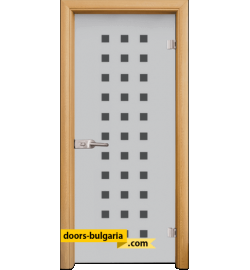 Стъклена интериорна врата, Sand G 14-4, каса Светъл дъб