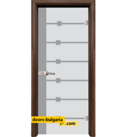 Стъклена интериорна врата, Sand G 14-5, каса Орех